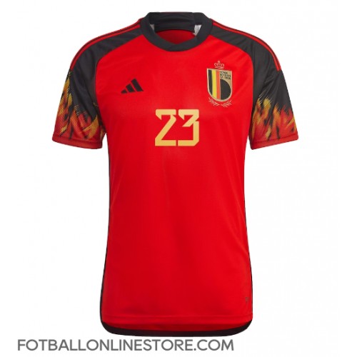 Billige Belgia Michy Batshuayi #23 Hjemmetrøye VM 2022 Kortermet